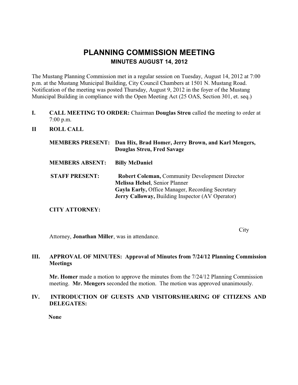 Planning Commission Meeting s1