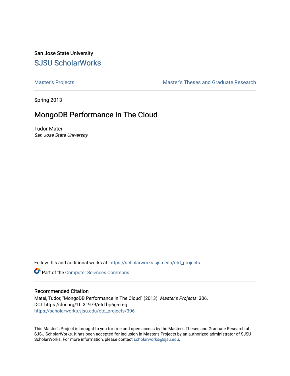 Mongodb Performance in the Cloud