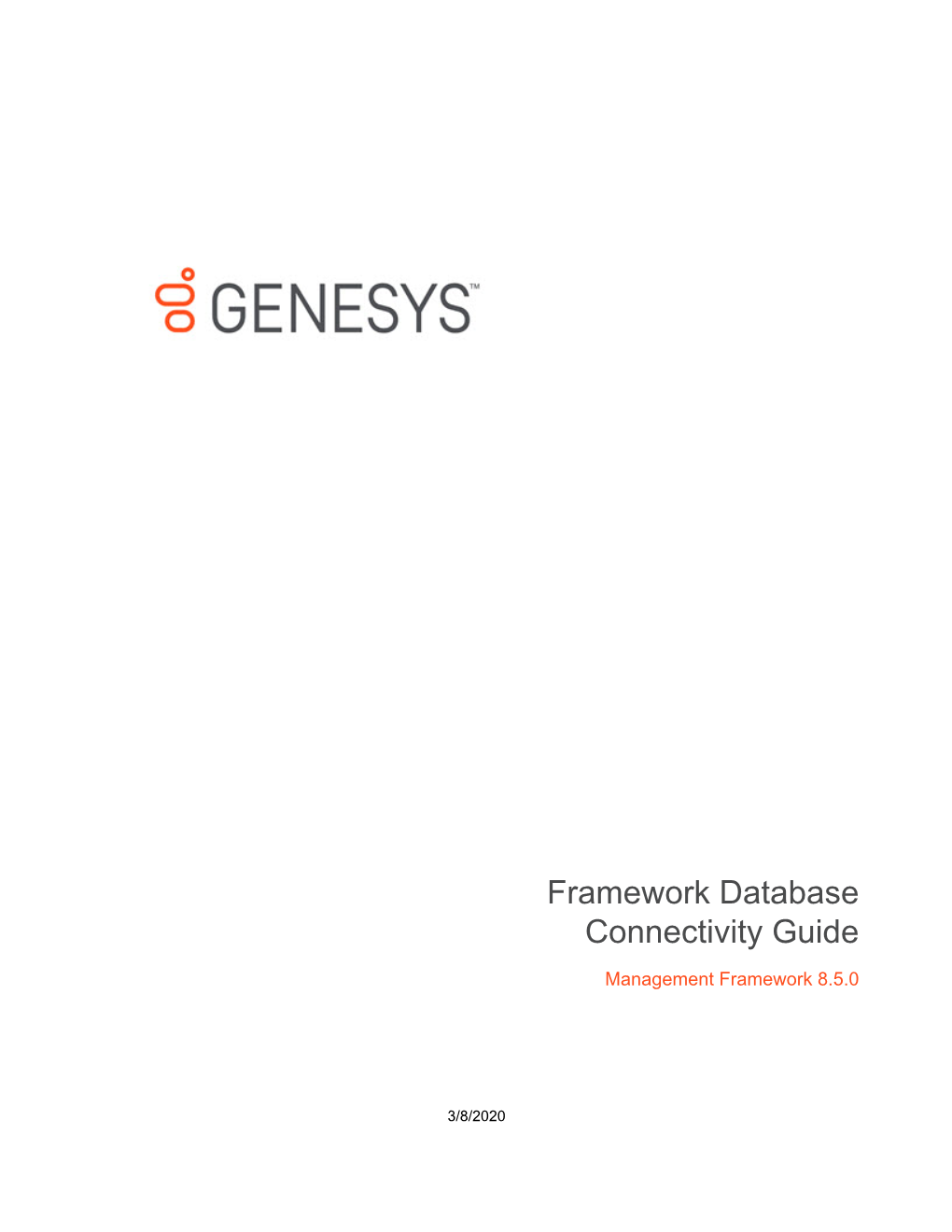 Framework Database Connectivity Guide