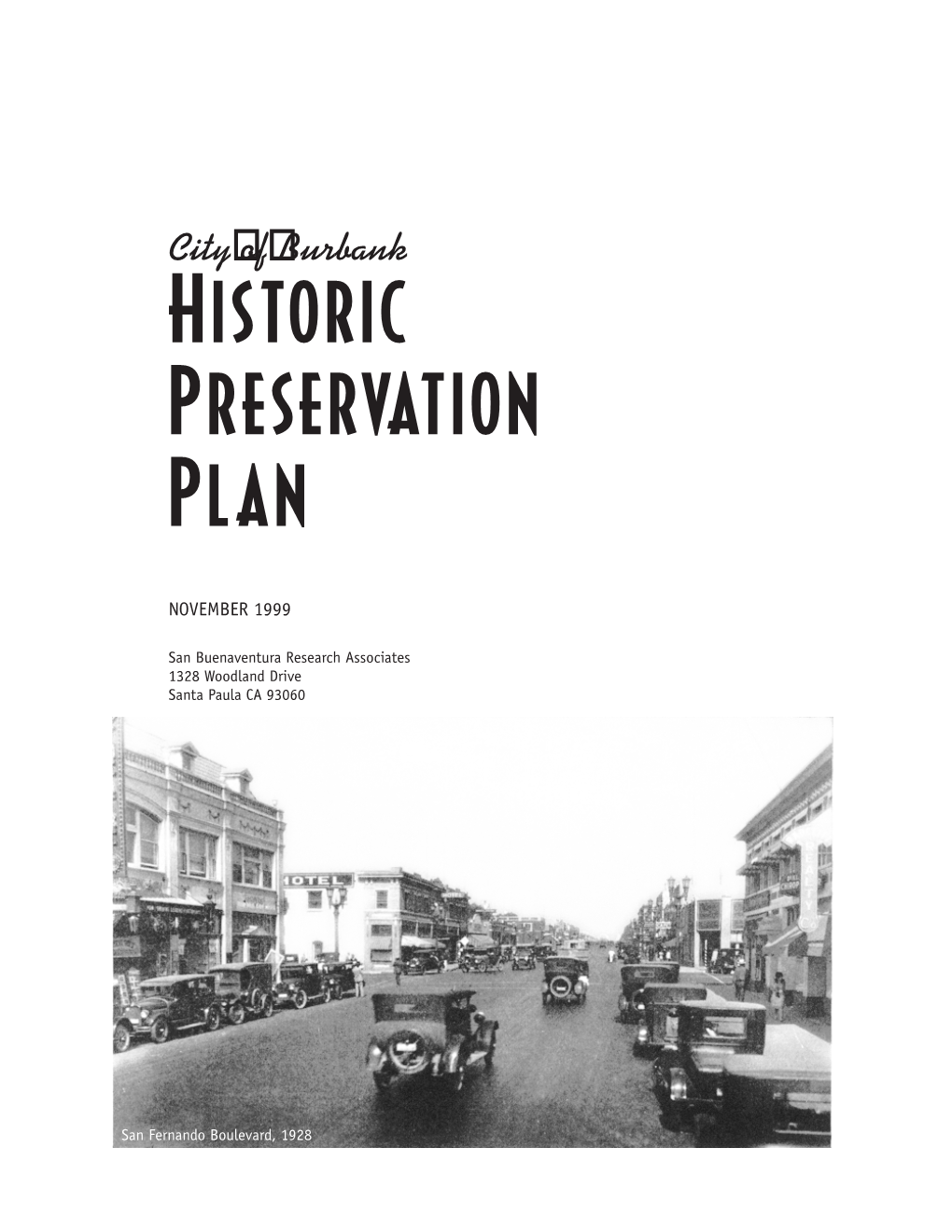 Burbank Historic Preservation Plan