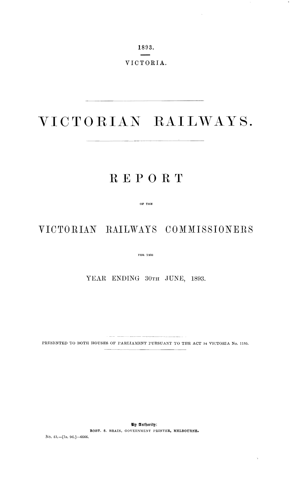 Victorian Railways Co:Nijviissioners