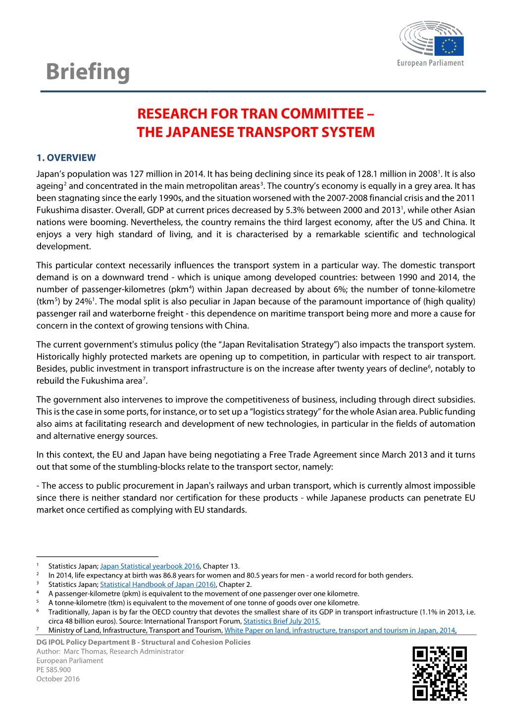 The Japanese Transport System