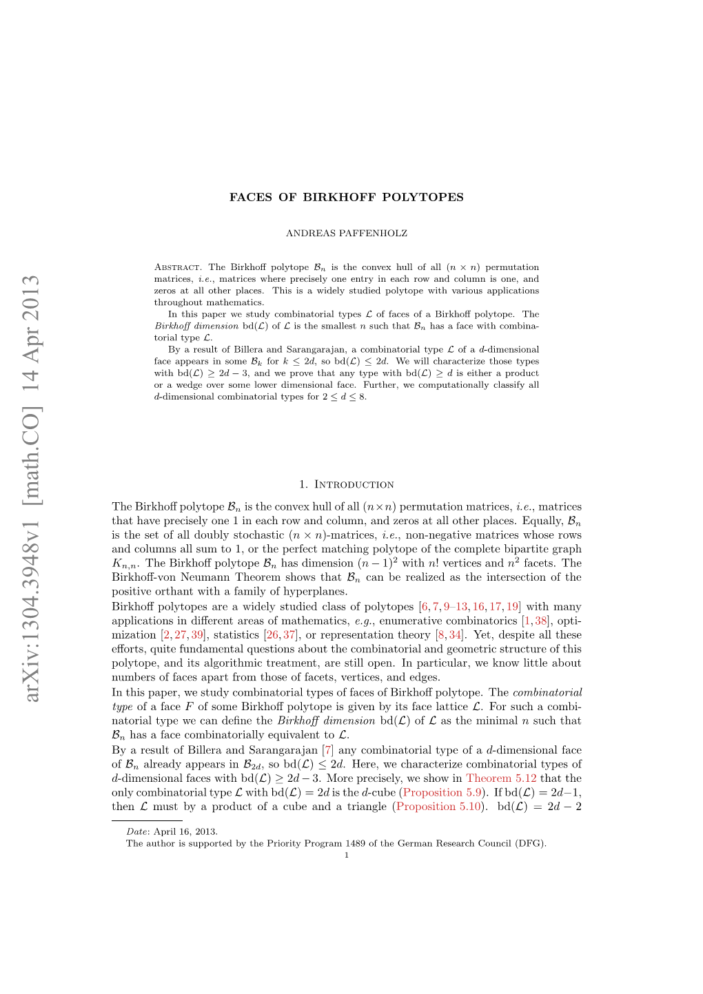 Faces of Birkhoff Polytopes 3