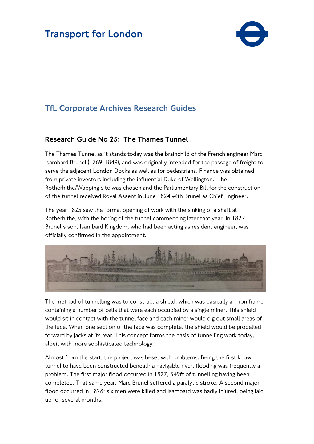 Research Guide No 25: the Thames Tunnel