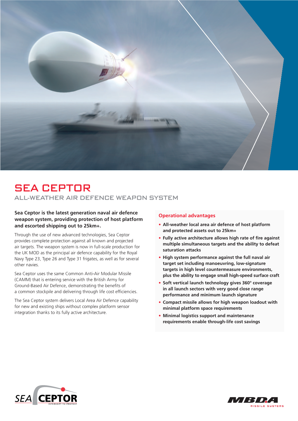 Sea Ceptor All-Weather Air Defence Weapon System