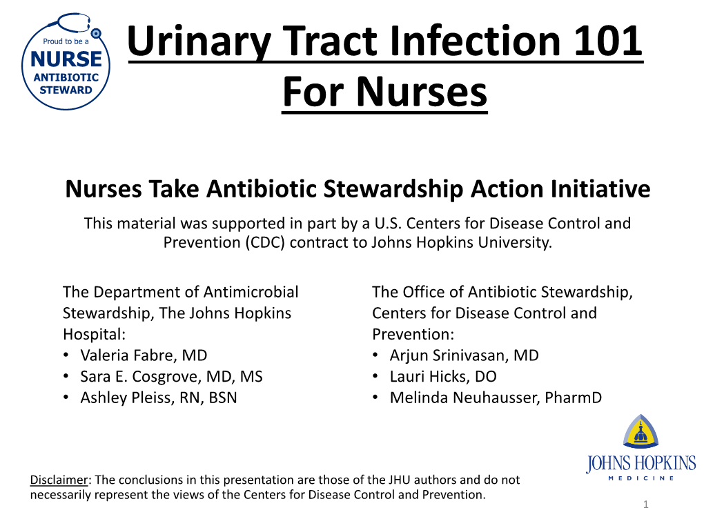 Urinary Tract Infection 101 for Nurses