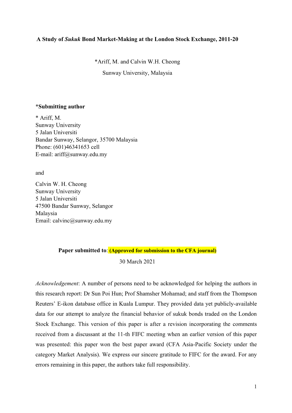 A Study of Sukuk Bond Market-Making at the London Stock Exchange, 2011-20