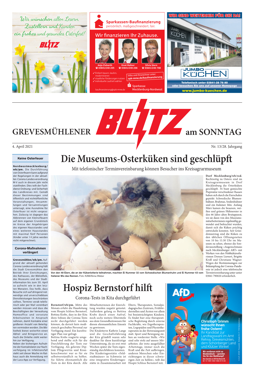 Die Museums-Osterküken Sind Geschlüpft Hospiz Bernstorf Hilft