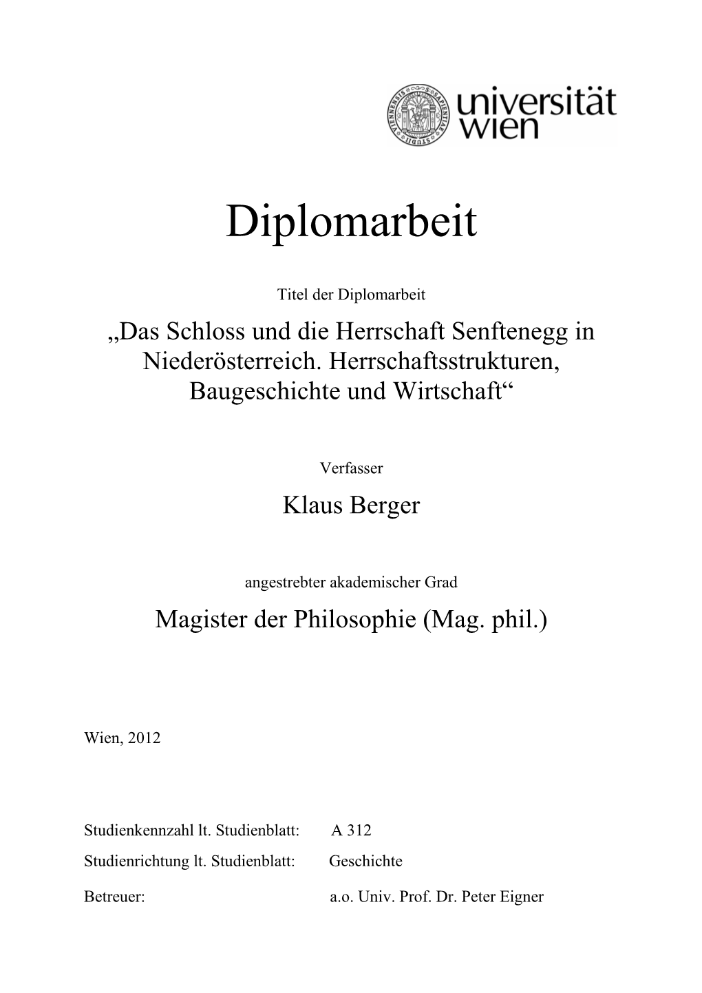 Diplomarbeit