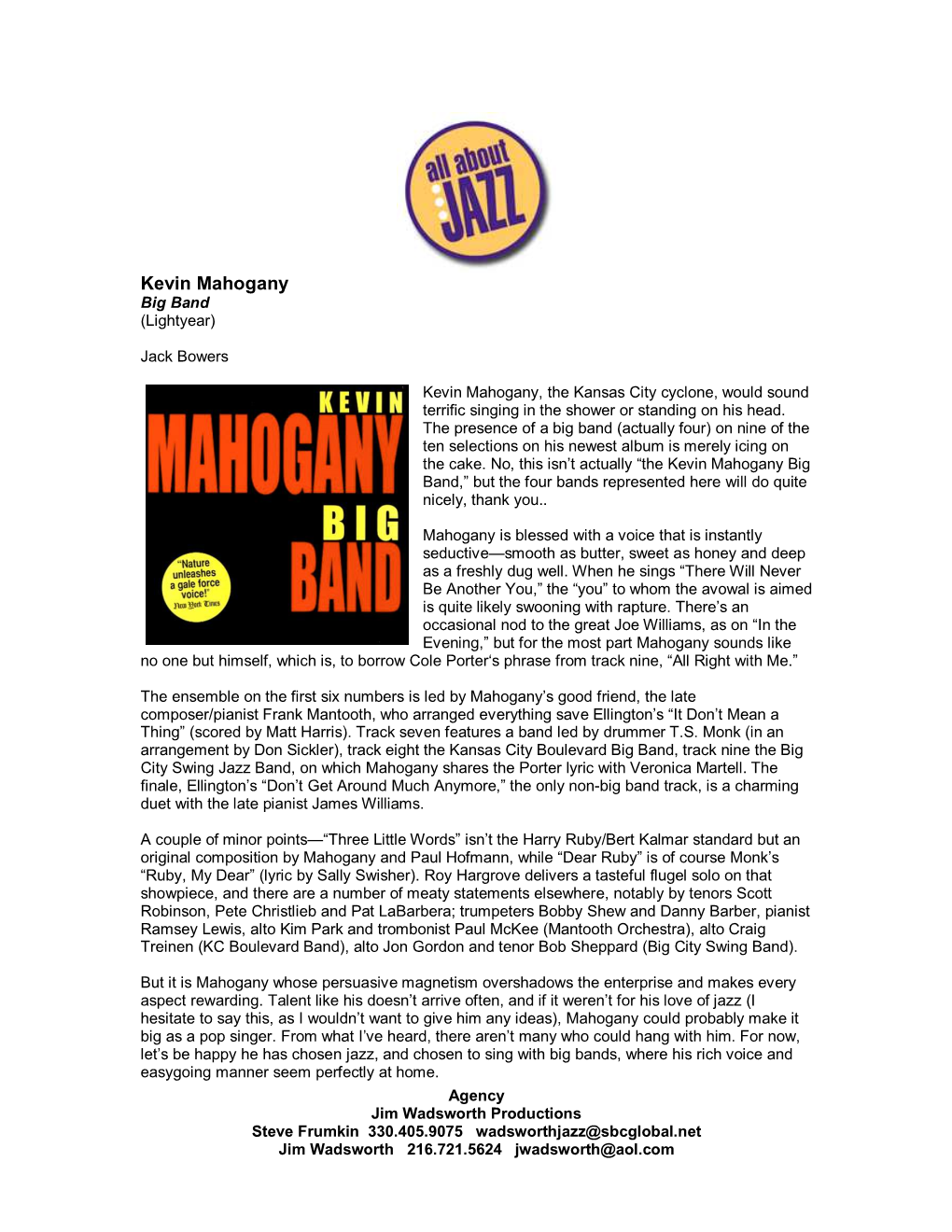 Big Band Review.All About Jazz