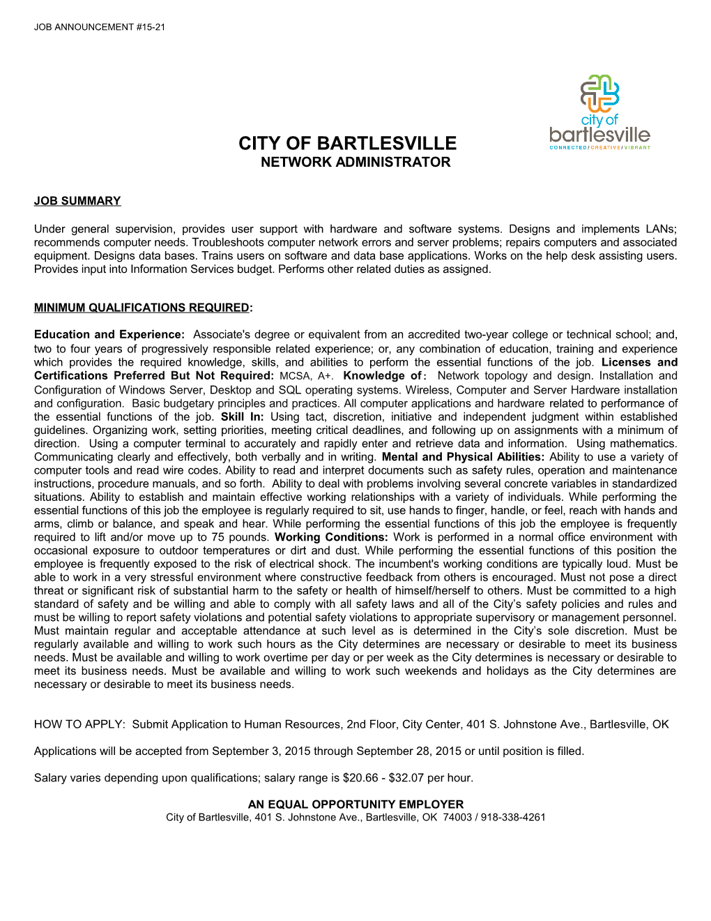 City of Bartlesville