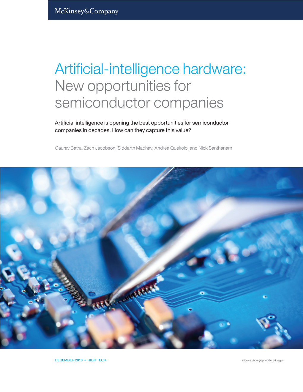 Artificial-Intelligence Hardware: New Opportunities for Semiconductor Companies