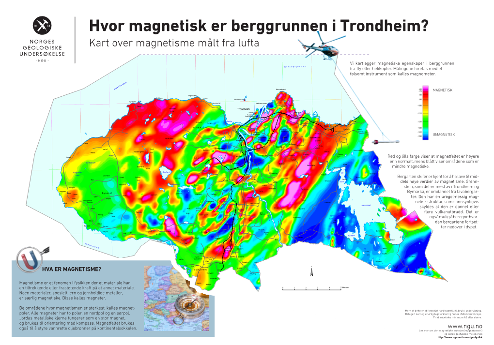 Kart Over Magnetisme Målt Fra Lufta Stadsbygd Prestbukta