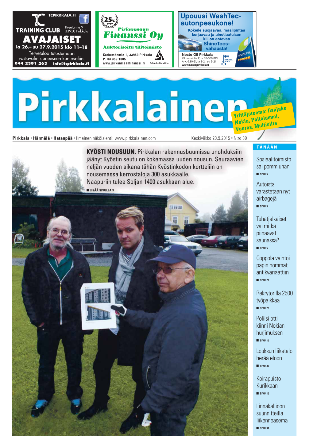 Nro 39 Pirkkalainen 23.9.15