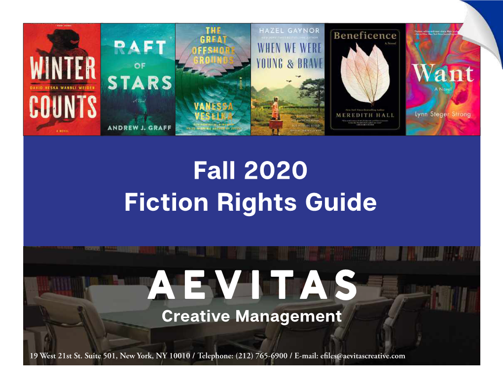 Fall 2020 Fiction Rights Guide