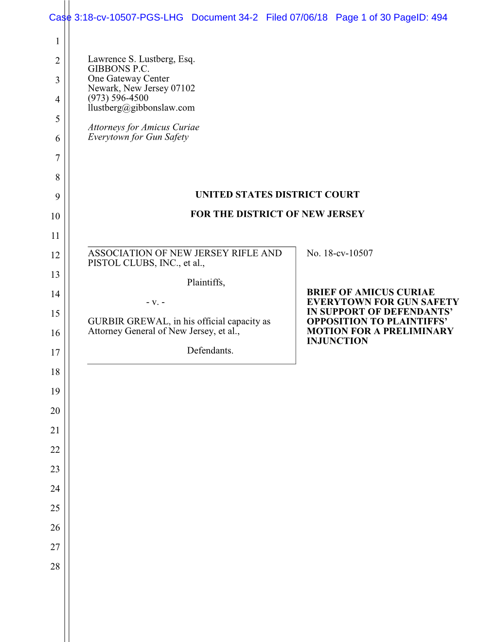 Everytown's District Court Amicus Brief