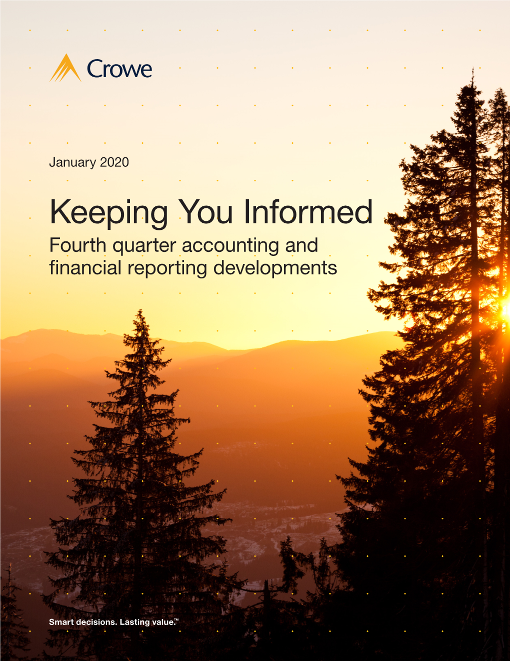 Fourth Quarter Accounting and Financial Reporting Developments