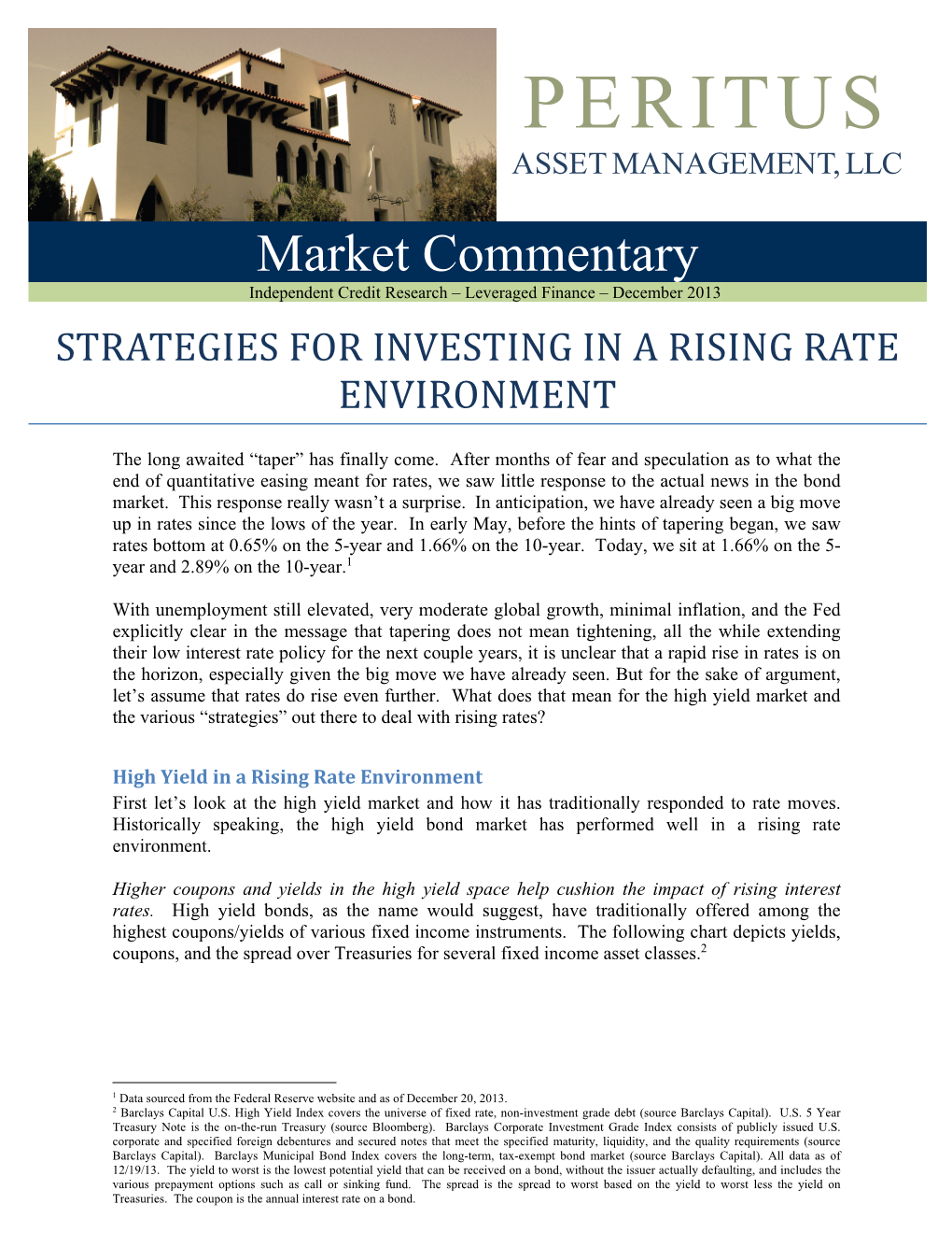 Strategies for Investing in a Rising Rate Environment
