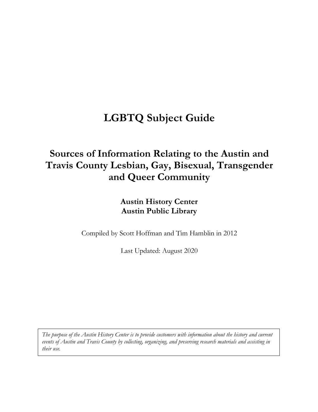 LGBTQ Resource Guide