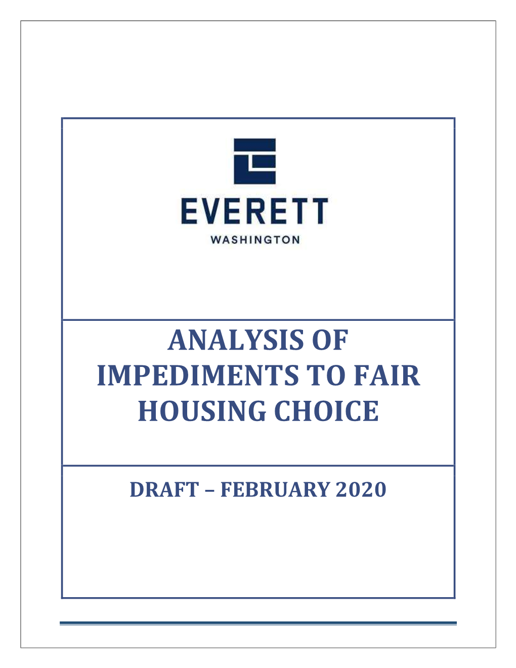 Analysis of Impediments to Fair Housing Choice