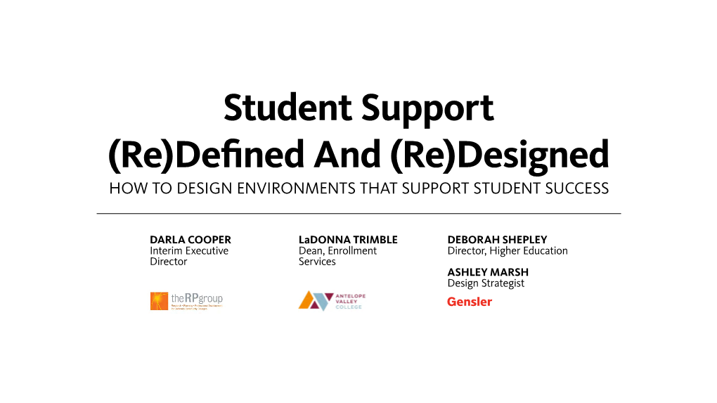 How to Design Environments That Support Student Success
