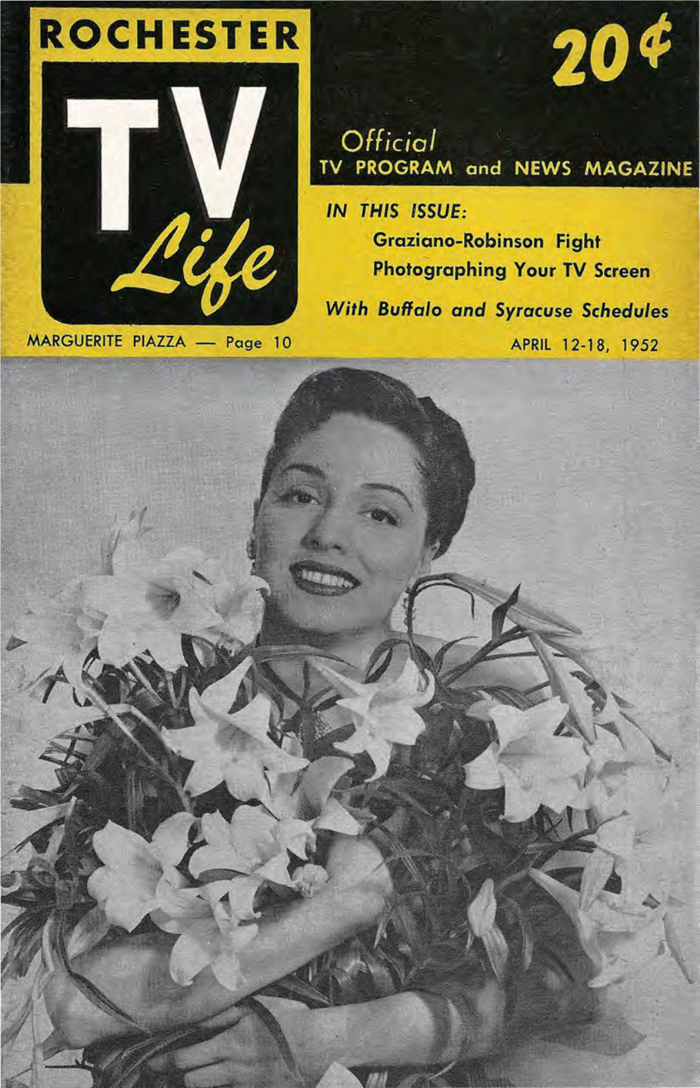 Rochester TV Life, 35 Church Street, • ~ • Rochester 14, New York • • WELCOME WAGON •