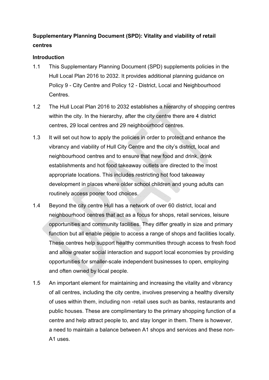 SPD9 Vitality & Viability of Centres