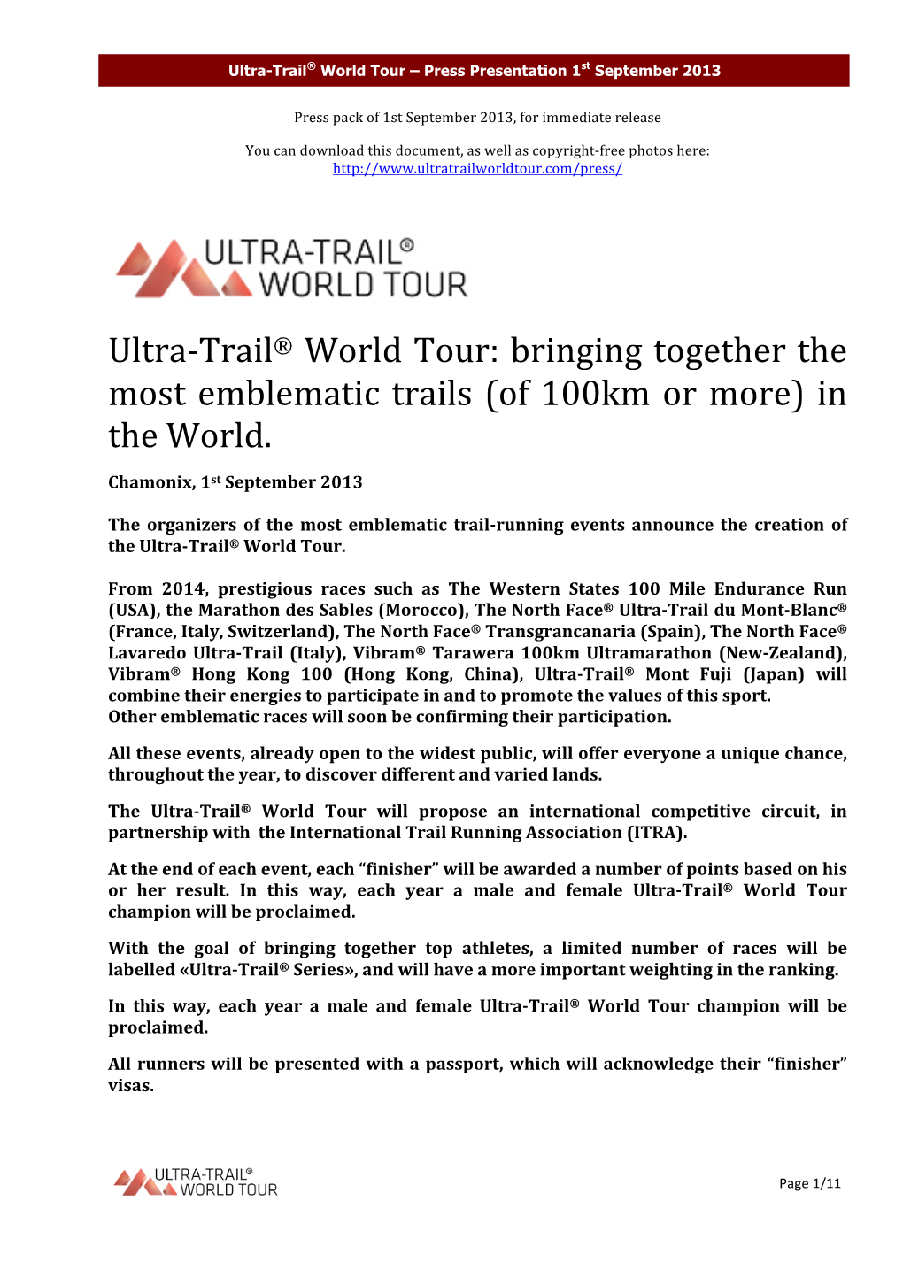 Ultra-‐Trail® World Tour