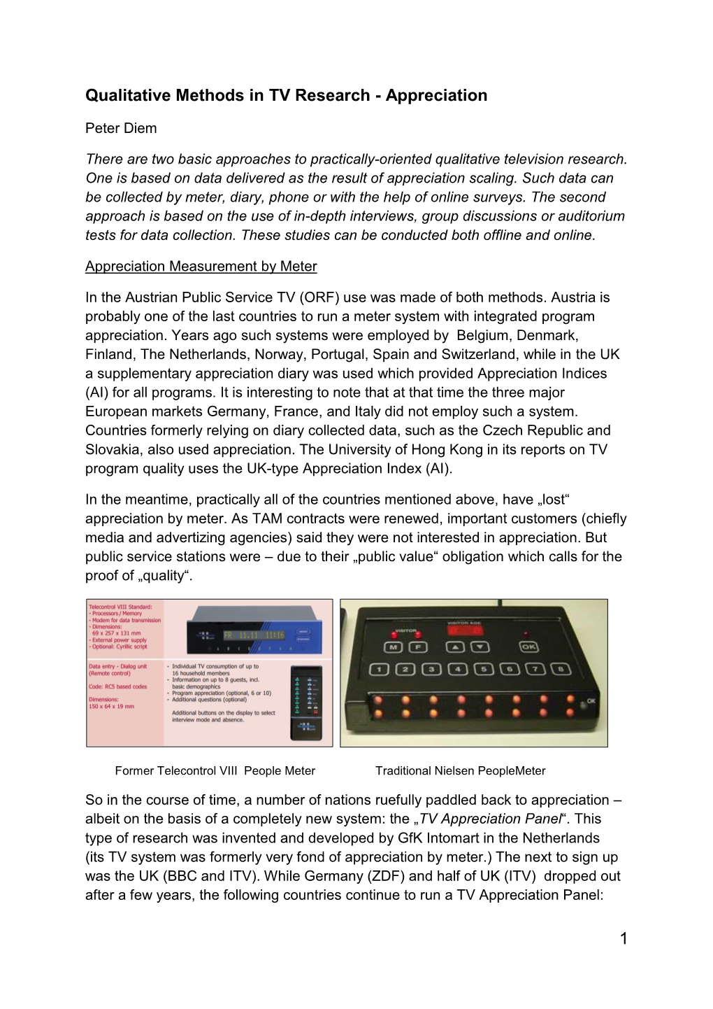 1 Qualitative Methods in TV Research