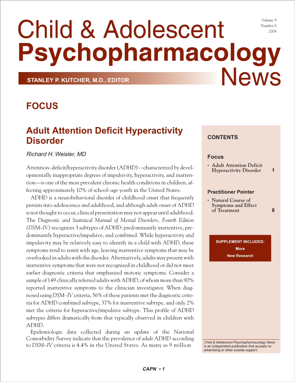 FOCUS Adult Attention Deficit Hyperactivity Disorder