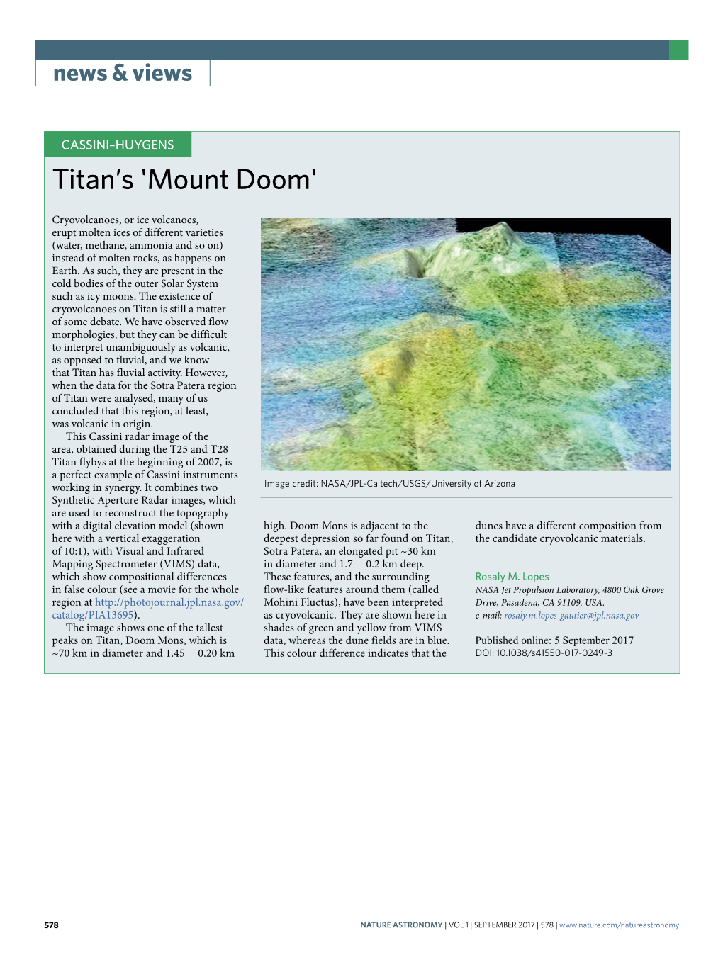 Titan's 'Mount Doom'