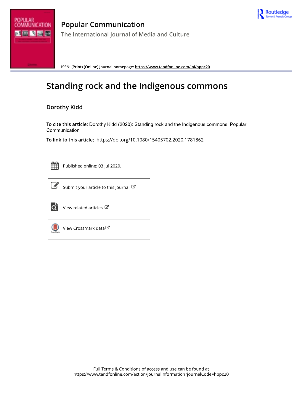 Standing Rock and the Indigenous Commons