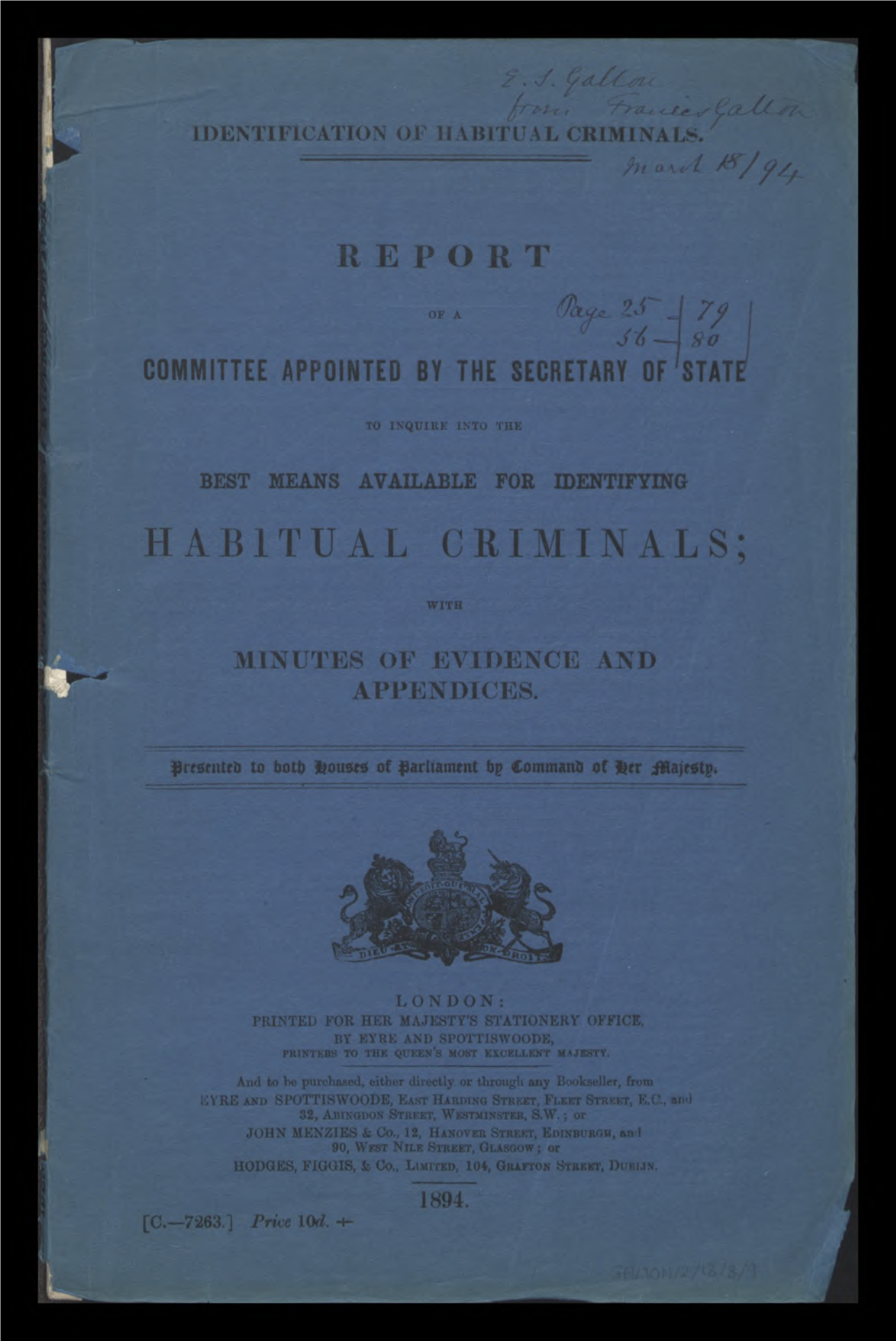 Habitual Criminals;
