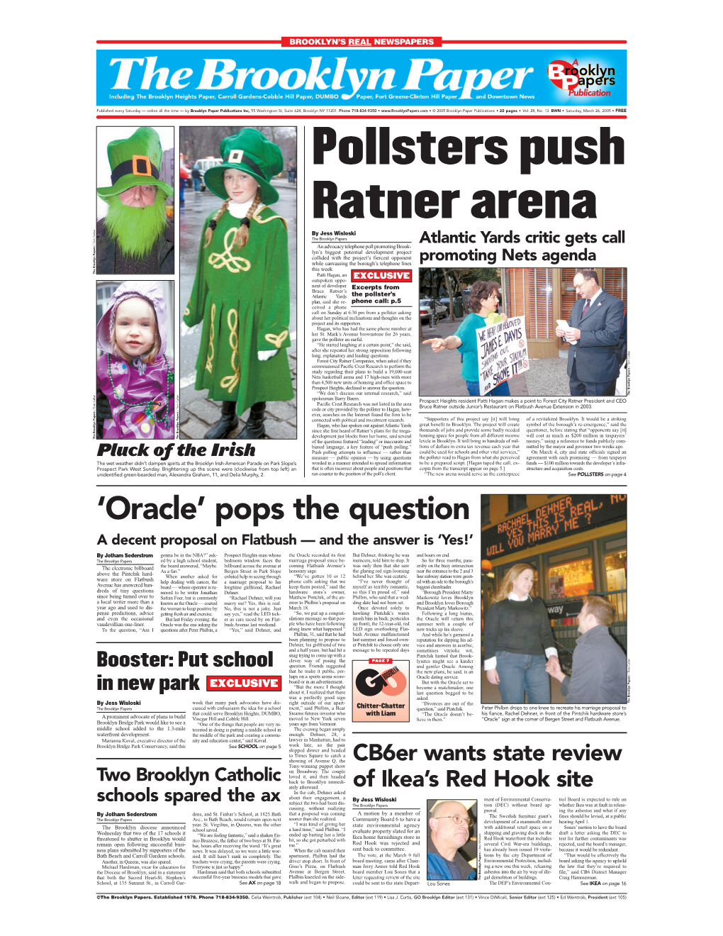 Pollsters Push Ratner Arena by Jess Wisloski the Brooklyn Papers