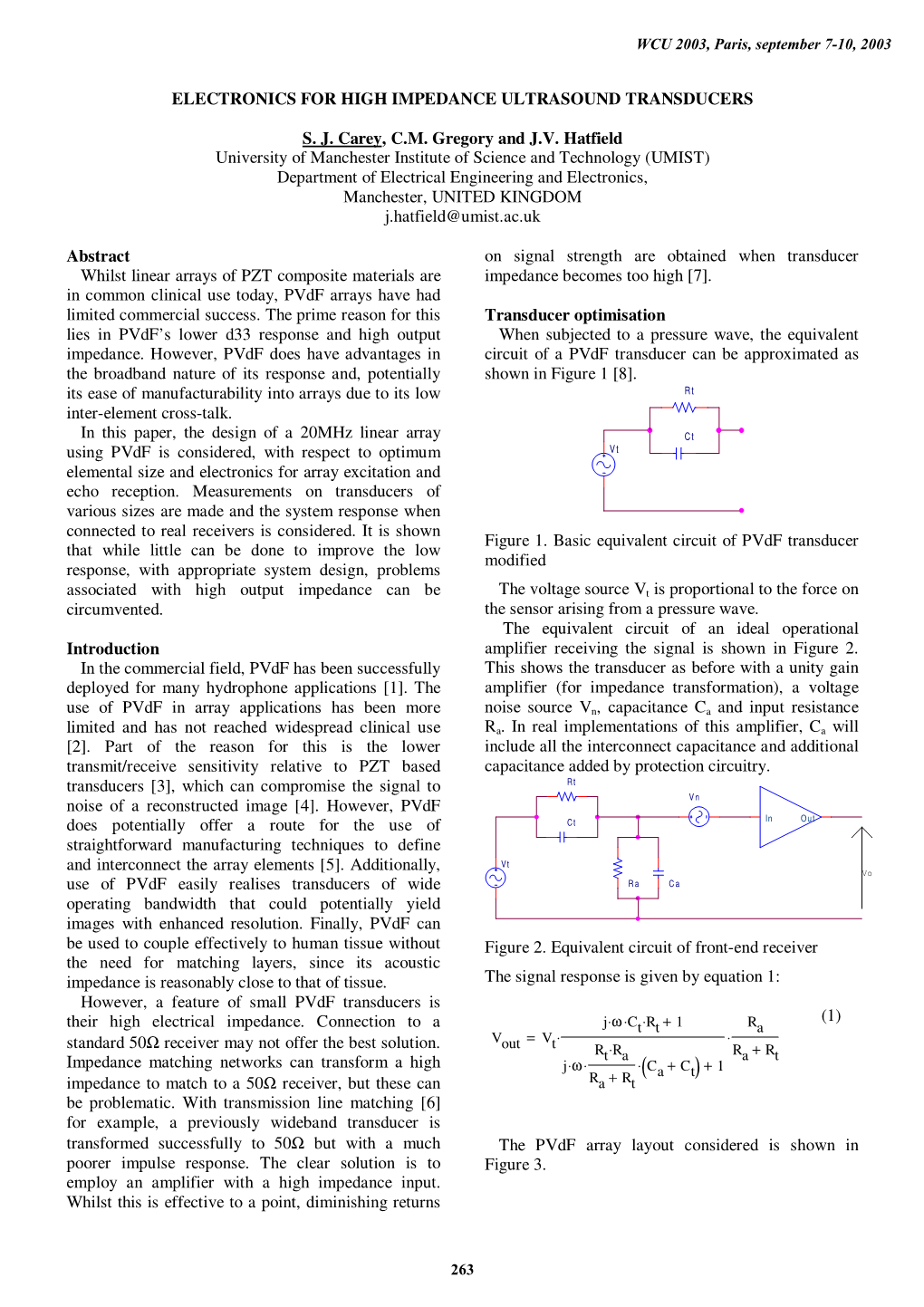 Electronics for High Impedance Ultrasound Transducers