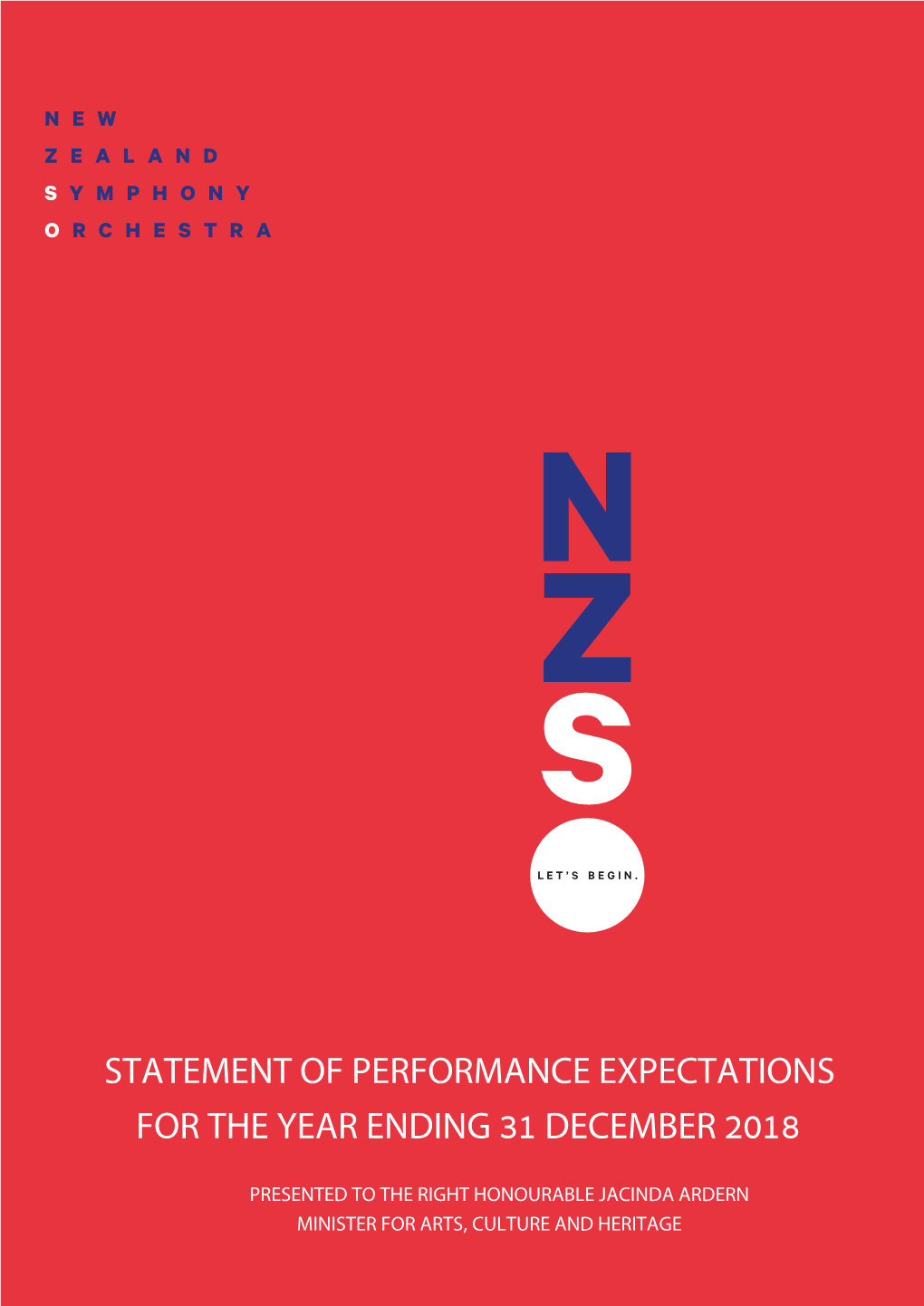 Statement of Performance Expectations for the Year