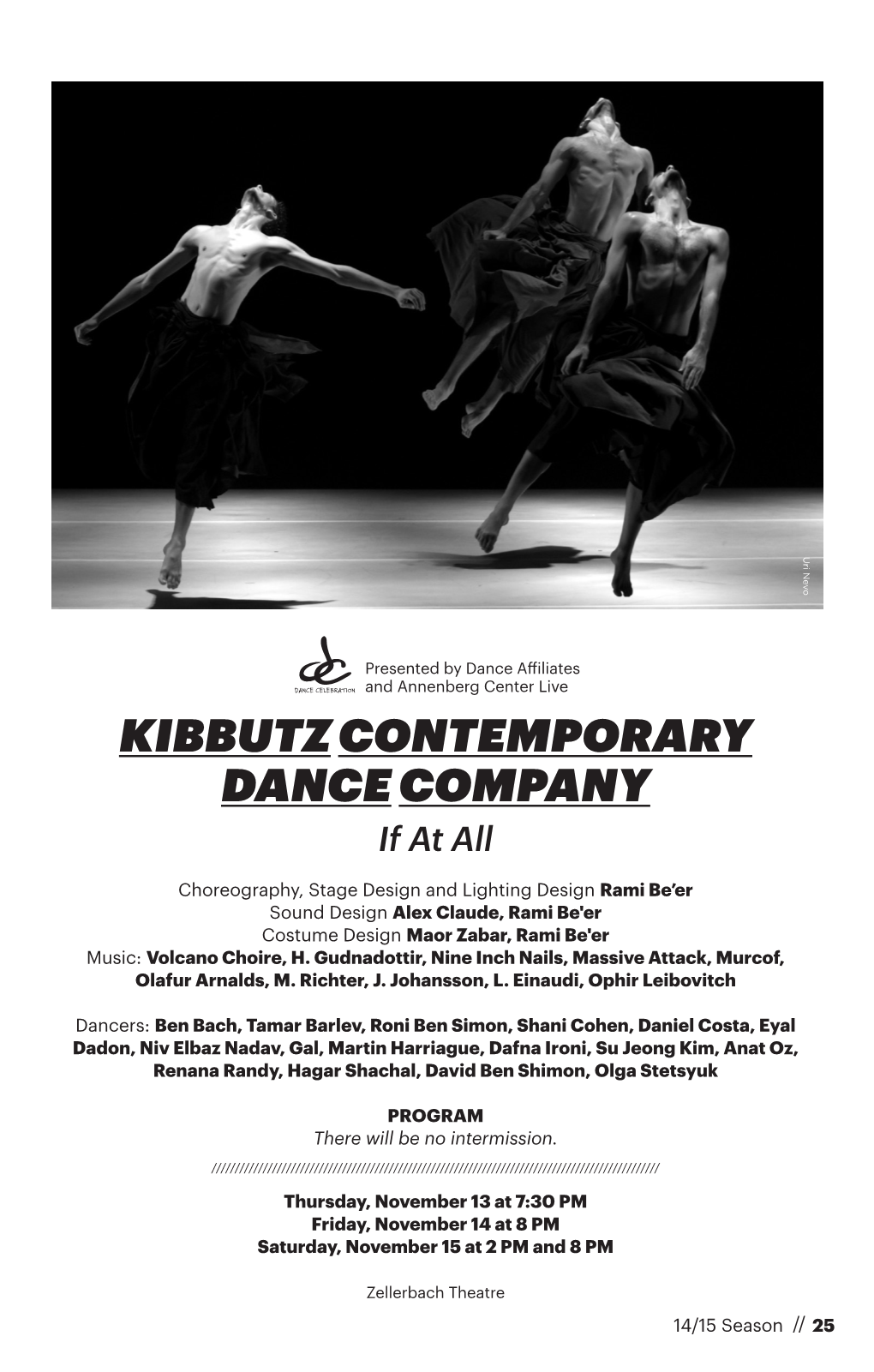 KIBBUTZ CONTEMPORARY DANCE COMPANY If at All