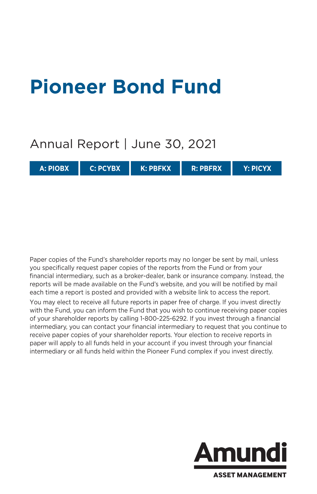 Pioneer Bond Fund