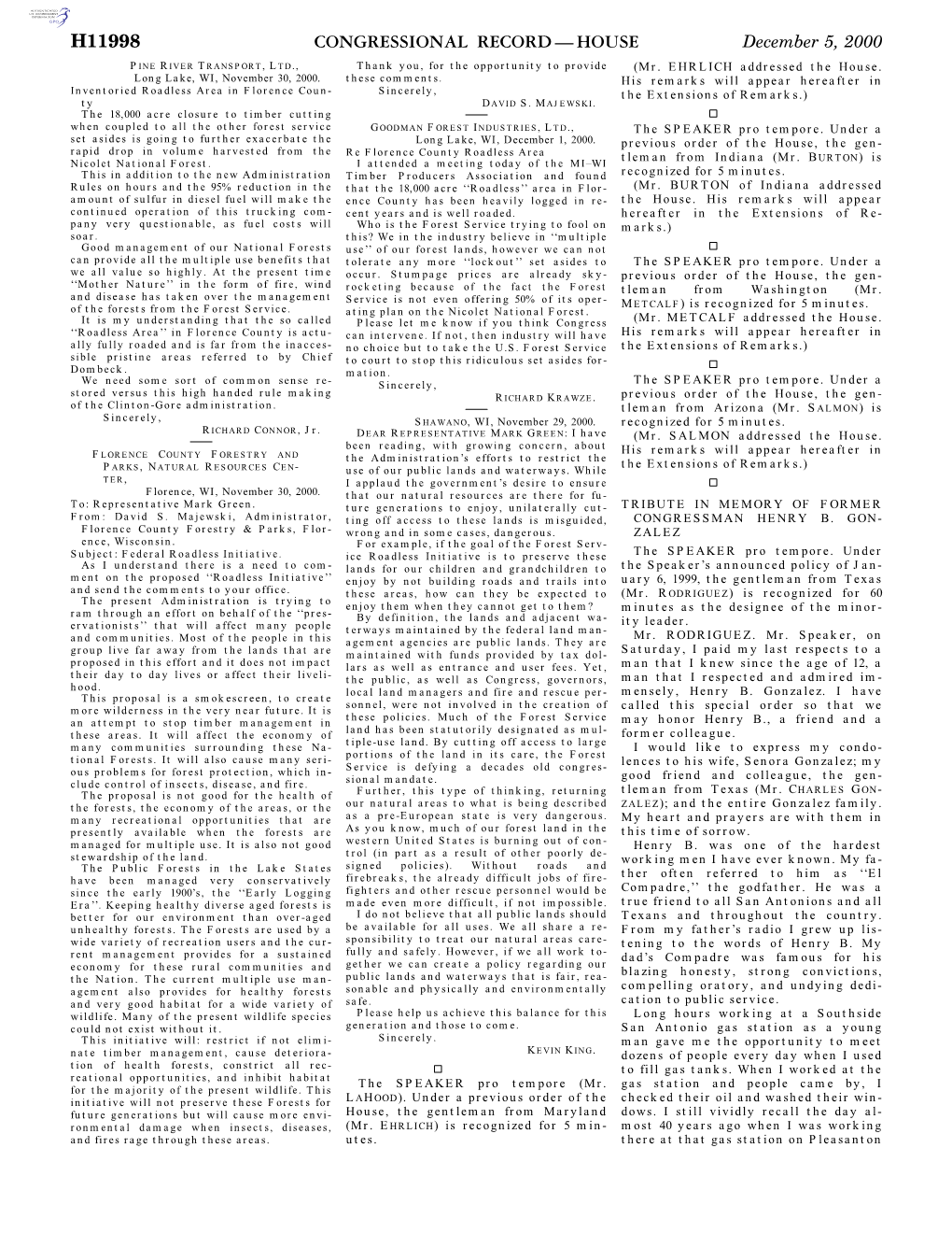 Congressional Record—House H11998
