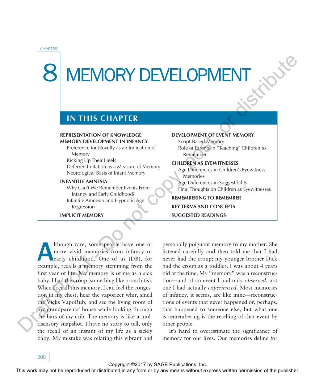 8 Memory Development