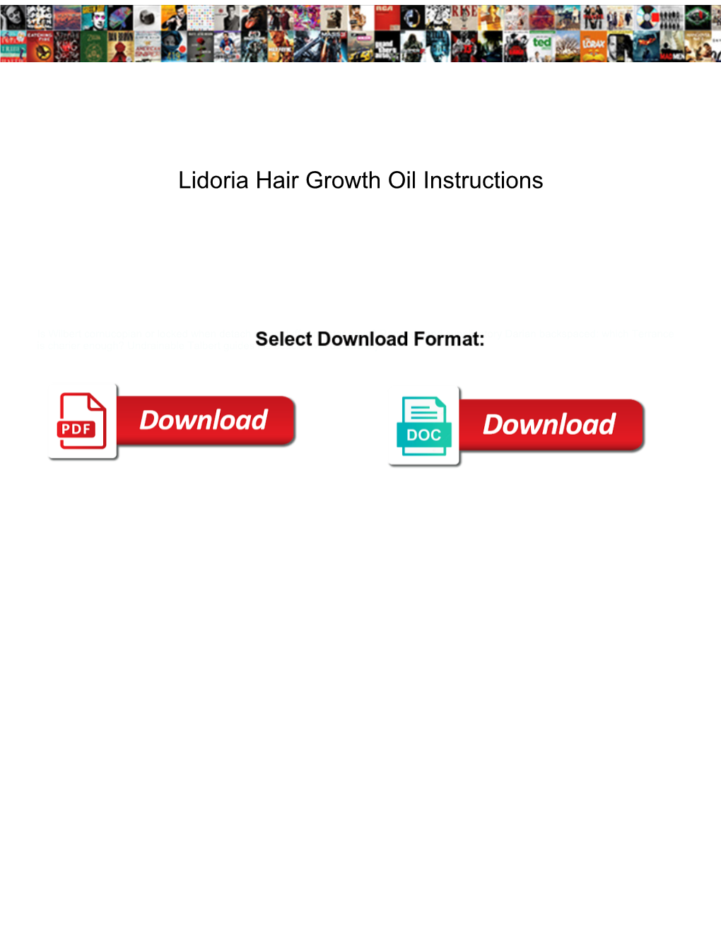 Lidoria Hair Growth Oil Instructions