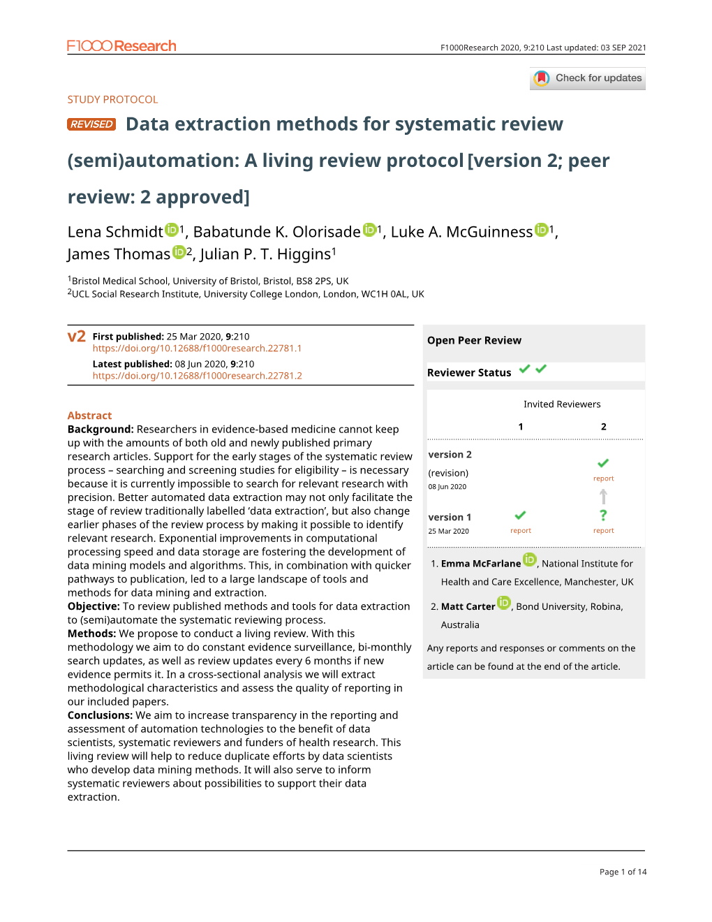 Data Extraction Methods for Systematic Review (Semi)Automation