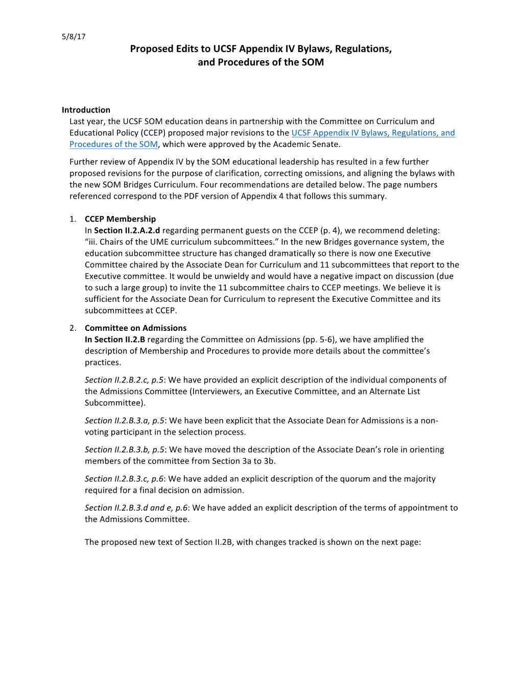 Appendix IV School of Medicine Bylaws and Regulations | UCS