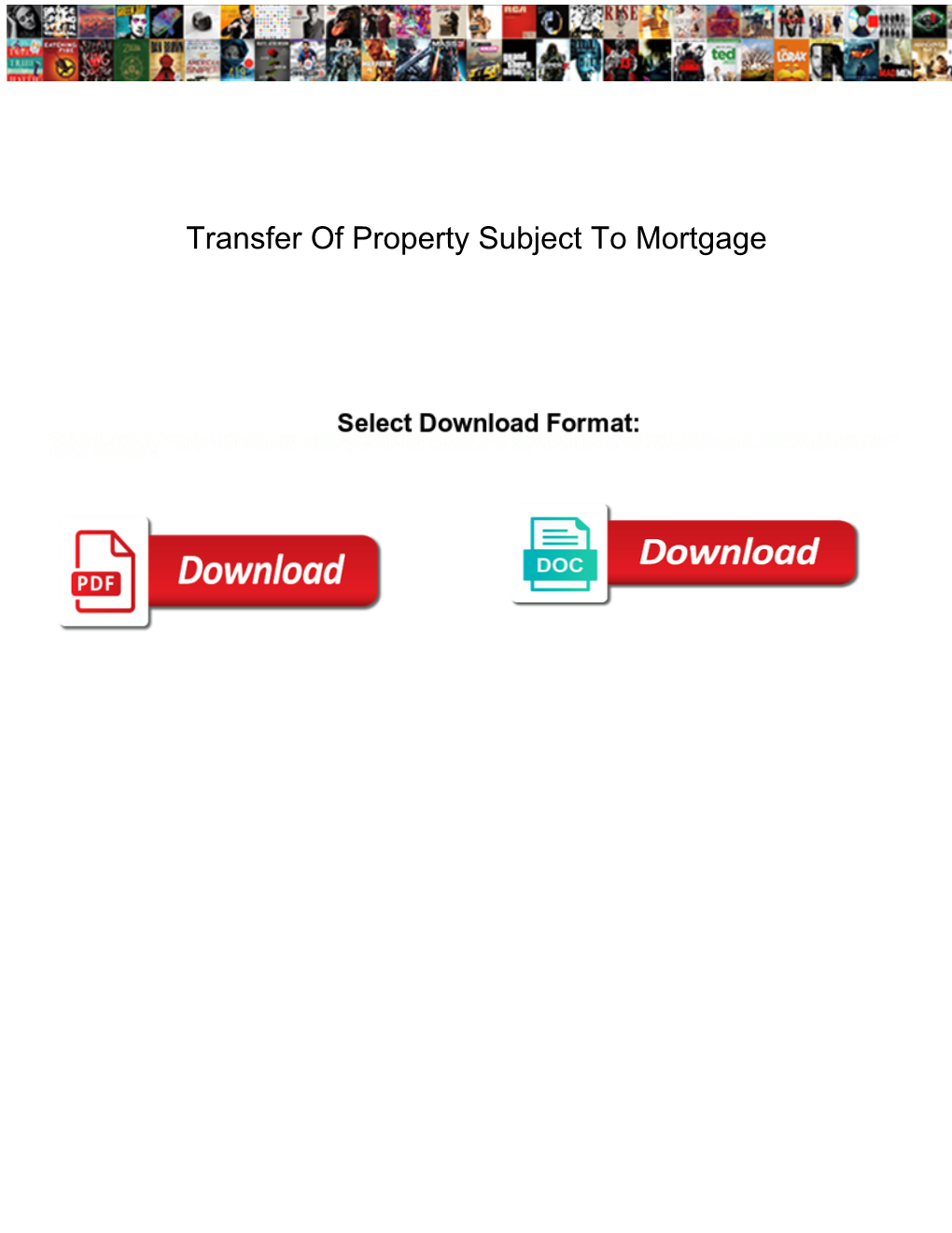 Transfer of Property Subject to Mortgage Russian