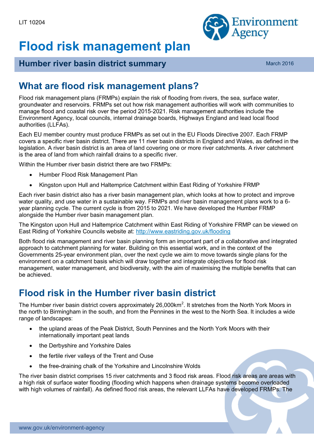 Flood Risk Management Plan