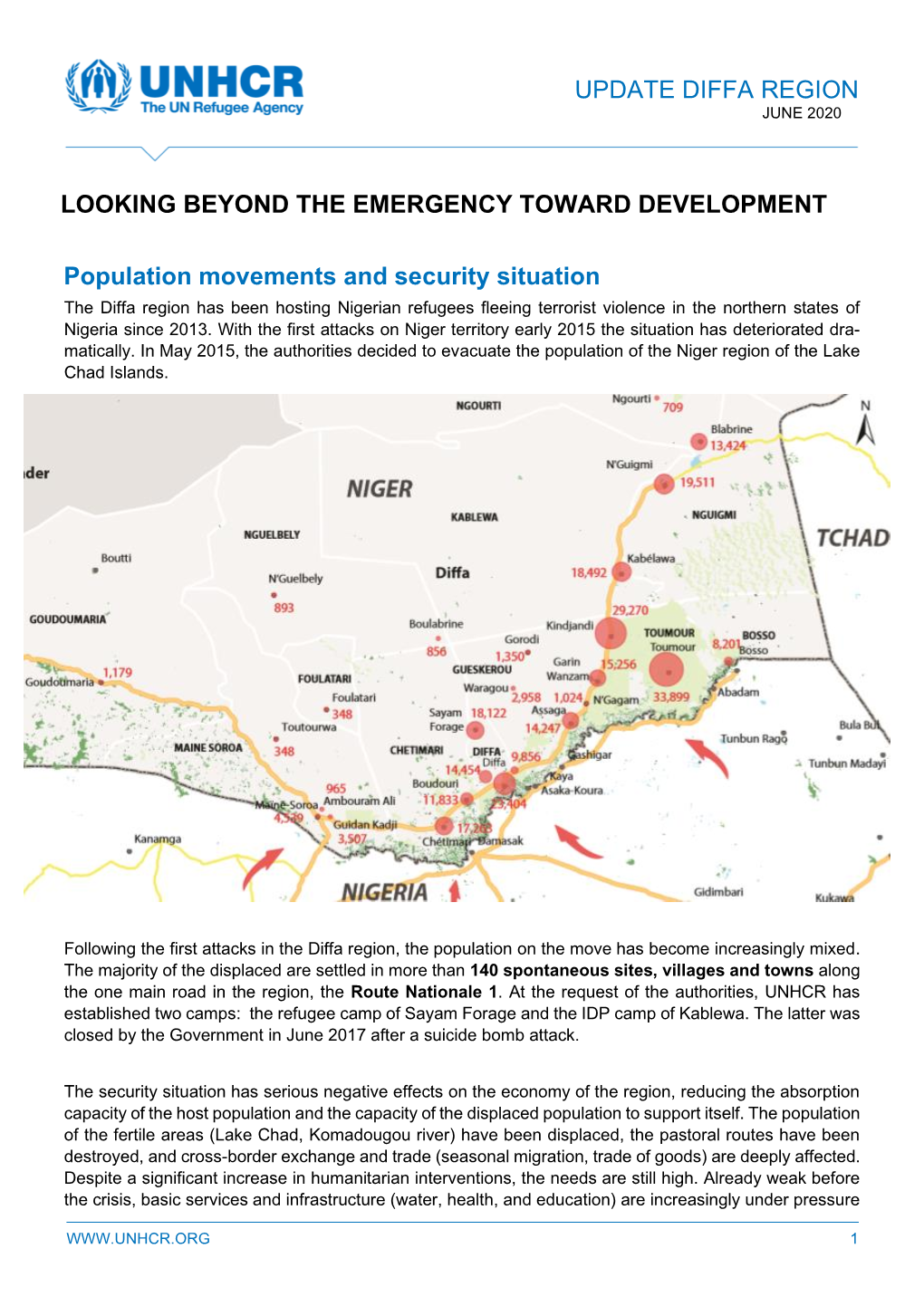 UPDATE DIFFA REGION Population Movements and Security Situation