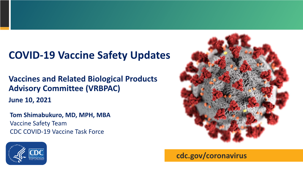 COVID-19 Vaccine Safety Updates