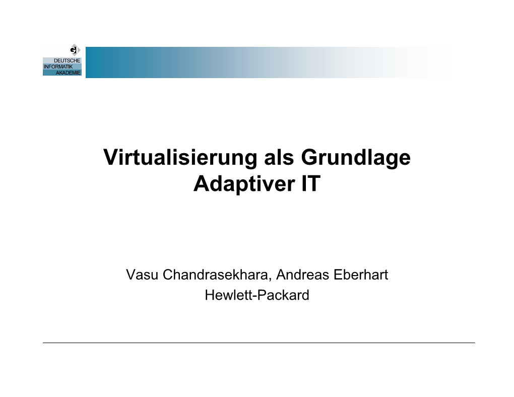 Hardware Virtualisierung