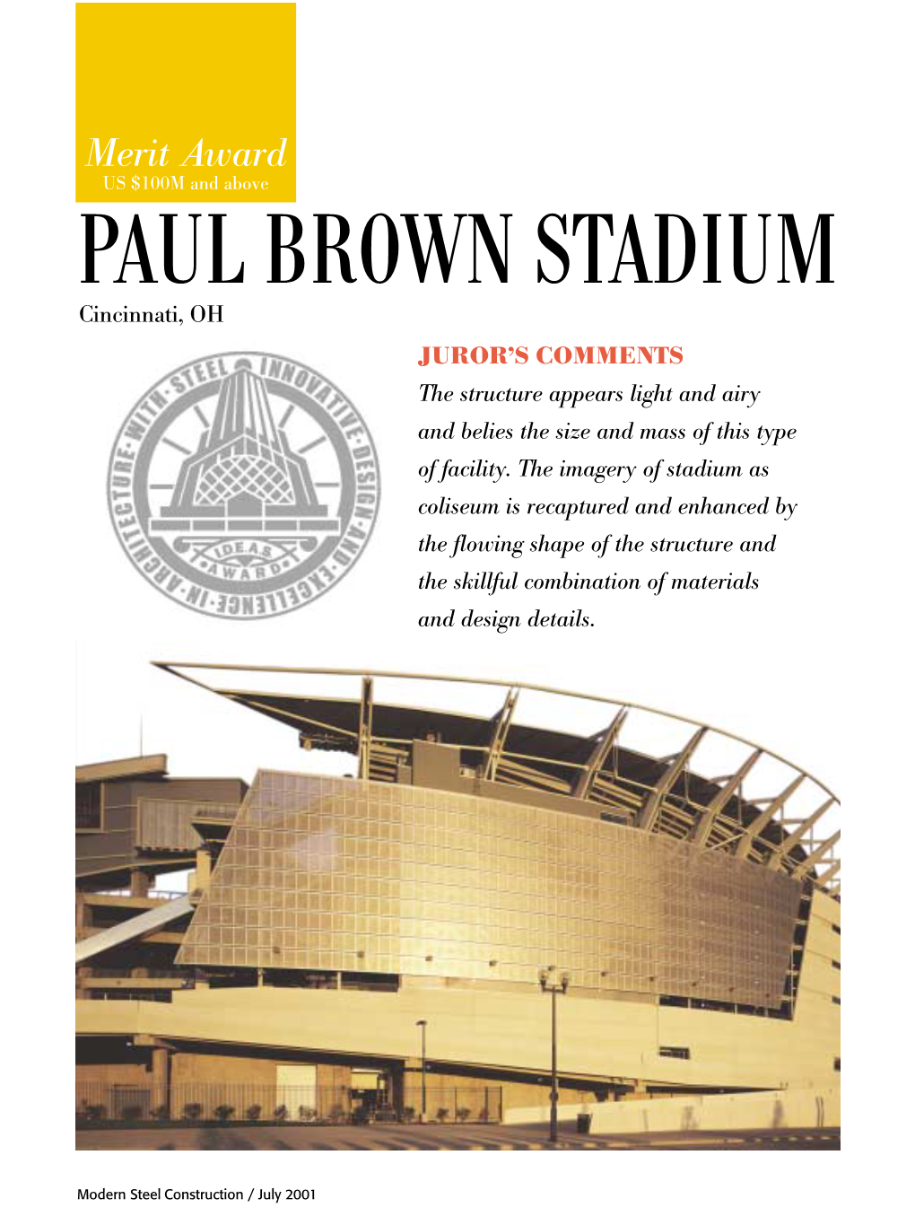 PAUL BROWN STADIUM, Cincinnati, OH