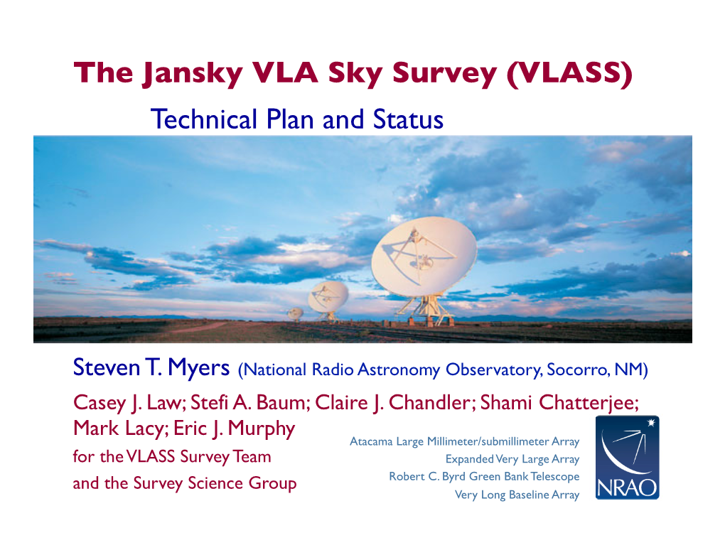 VLASS) Technical Plan and Status